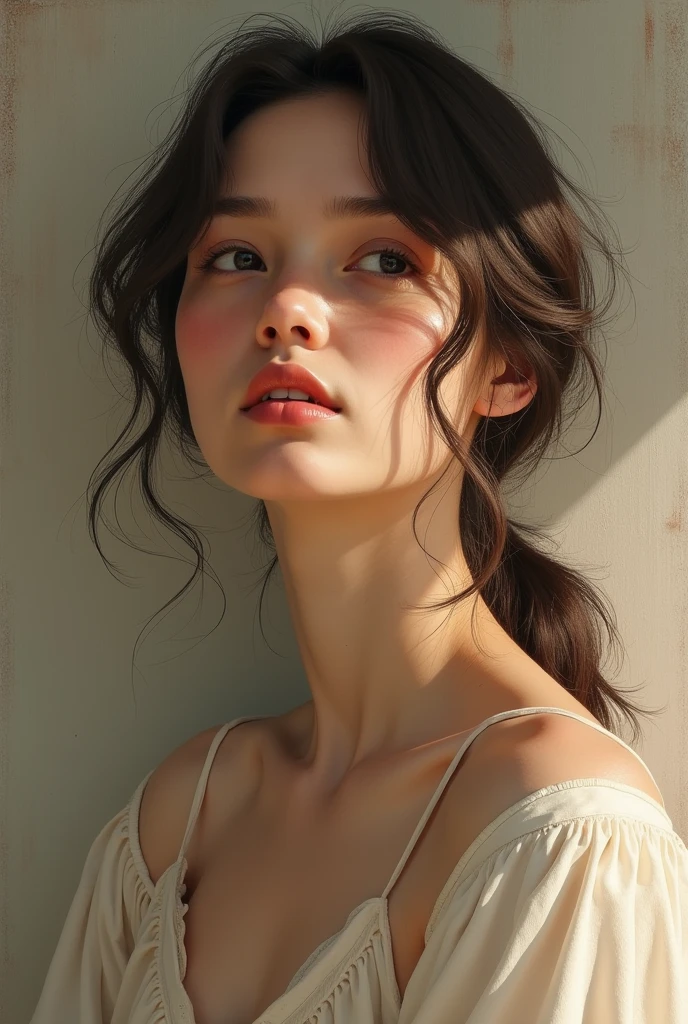 Happy thoughtful woman