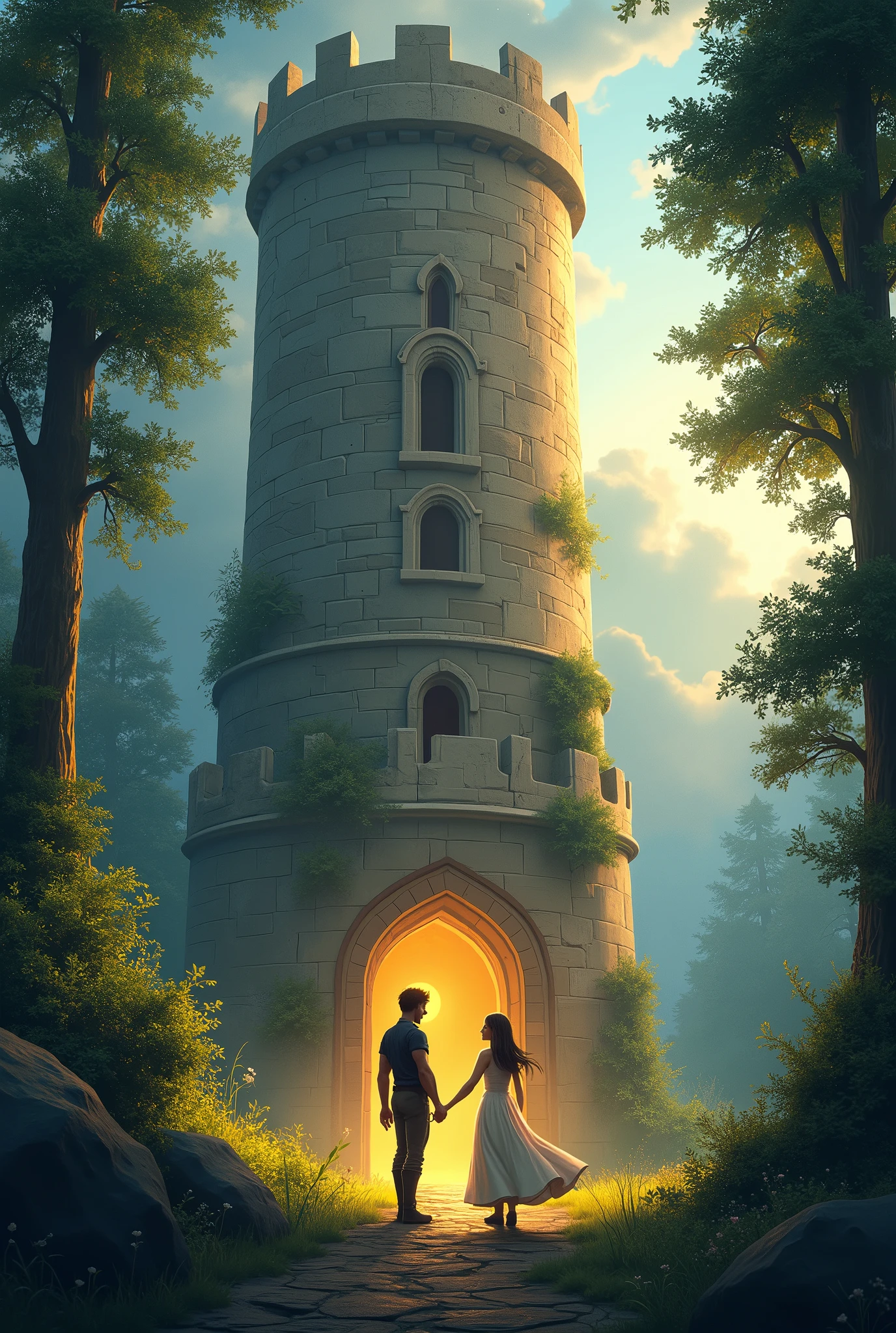 When Leo reached the top of the tower, they live a princesa Luna. She smiled at him, and he knew that all the effort was worth it. Leo used a magic key he had found in the forest to open the tower door., and Luna was released.