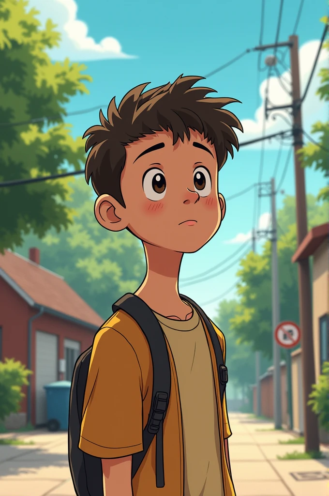 Make a 2d  animation boy who is 17-1