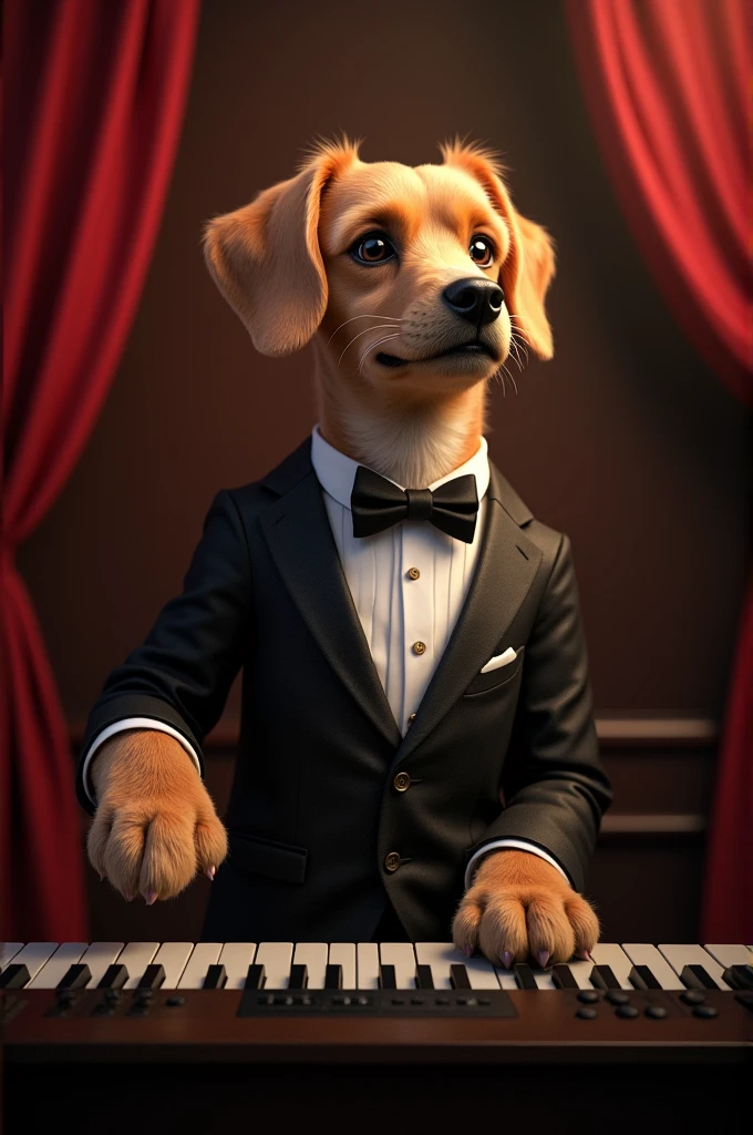 A musician dog who played piano and sax

