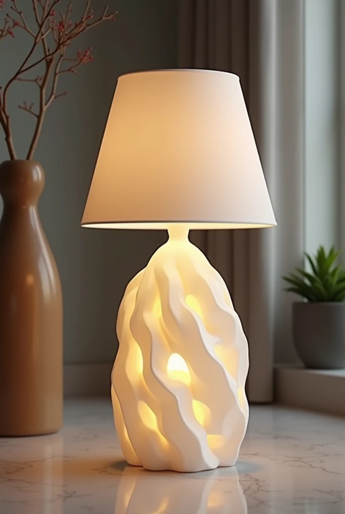(photorealism:1.2) 3d printed lamp