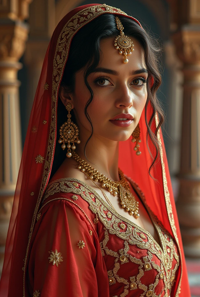 Create a picture of shraddha Kapoor as Jodha bai