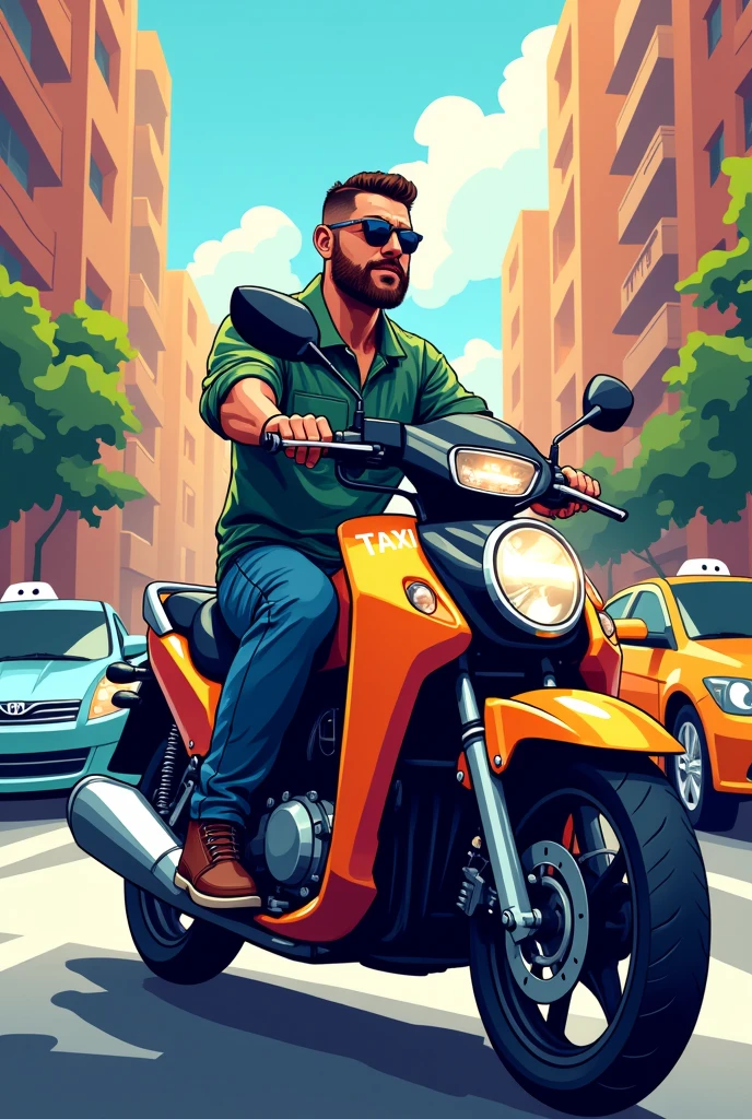 Make a motorcycle taxi card, with the name of Rogério motorcycle taxi and with the Pix information (21)972553761
