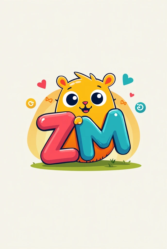Create ZM logo business pfp attractive with designs n colors for kids activities book