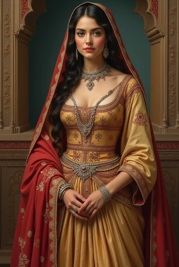 Create the real pic of jodha bai 
