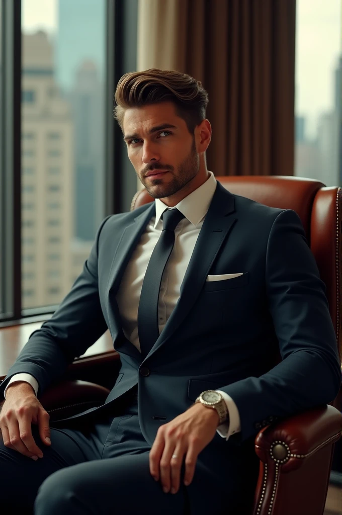 A business man who is handsome, possessed but still polite, and like having sex