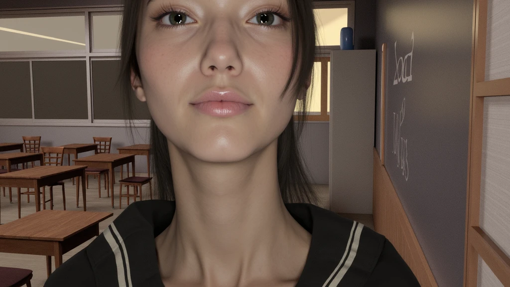 beautiful Japanese woman long neck