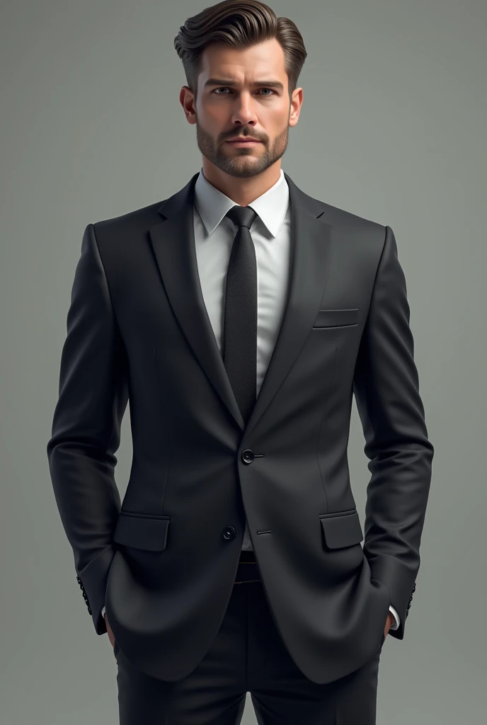 a realistic, full body man wearing a business attire