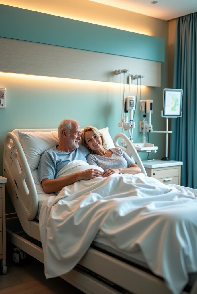 hospital bed sized for a couple two people