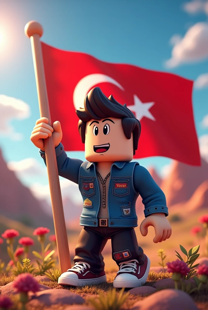 To me #A poster with a Roblox character with a Turkish flag that says SaveRoblox 
