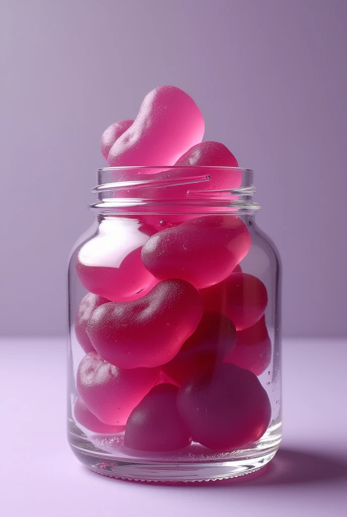 Make gelatin gummies in different shapes in a jar, the product is natural and needs to have this in the image, NOME POWERBERRY