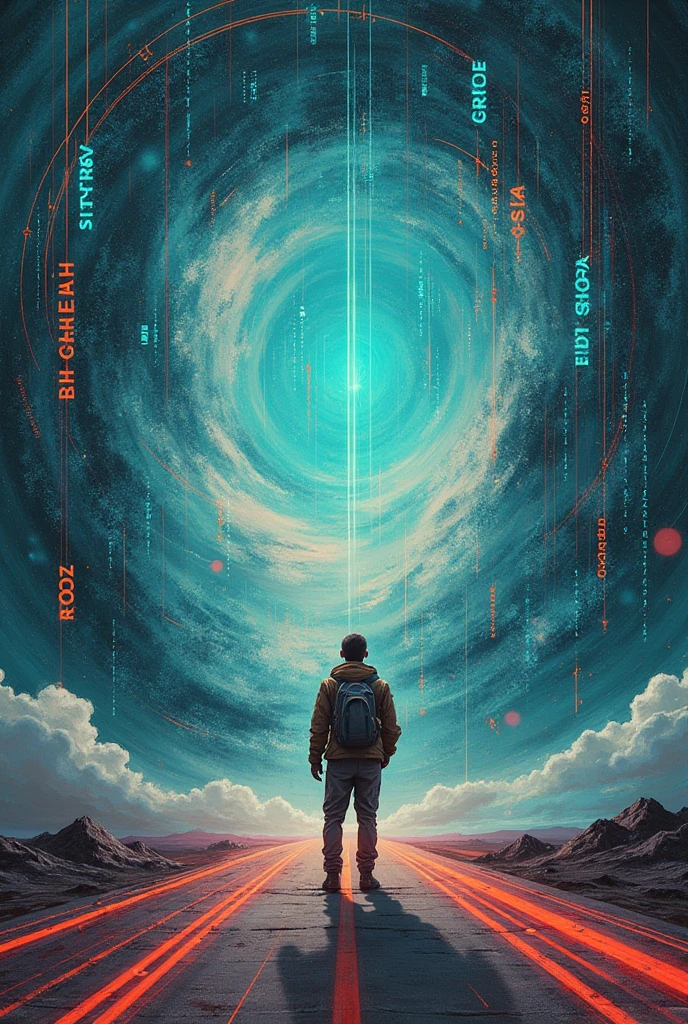 Magazine cover painting, hitchhiker's guides to ai
