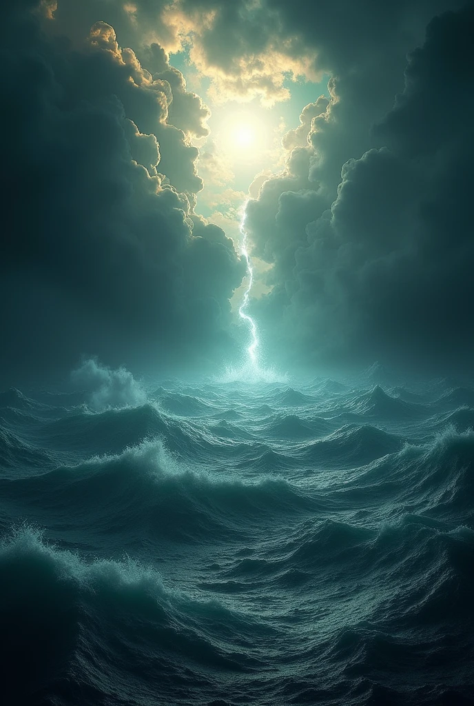 And the earth was without form, and void; and darkness [was] upon the face of the deep. And the Spirit of God moved upon the face of the waters.

And God said, Let there be a firmament in the midst of the waters, and let it divide the waters from the waters.
 And God made the firmament, and divided the waters which [were] under the firmament from the waters which [were] above the firmament: and it was so.