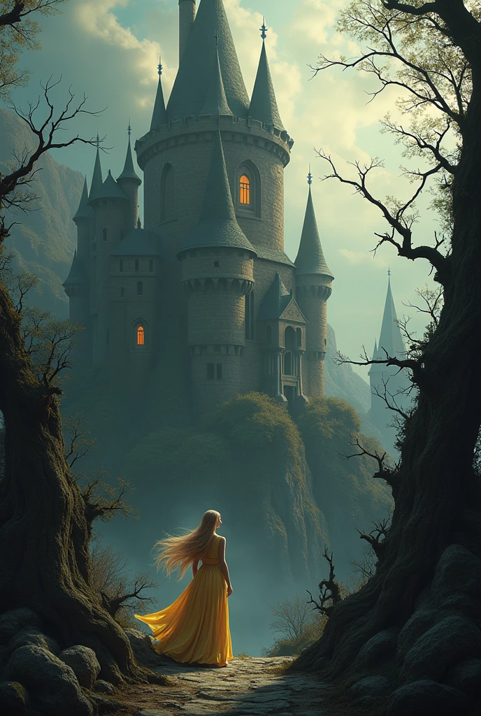 One day, an evil witch cast a spell on the castle and trapped the princess in a high tower, surrounded by walls of thorns and scary monsters.