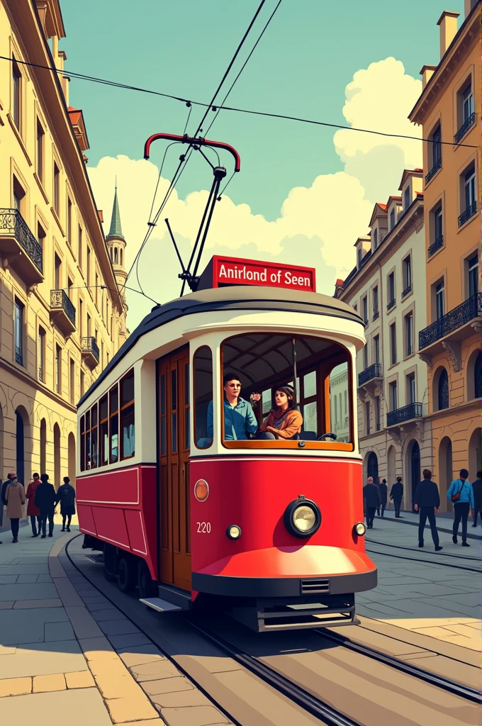 A graphic showing a tram.
Vienna,