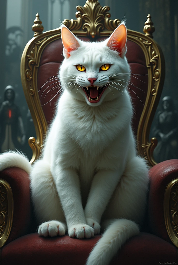 evil white cat king, Laughter
