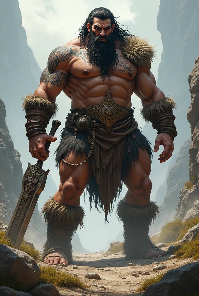 A very buff barbarian guy