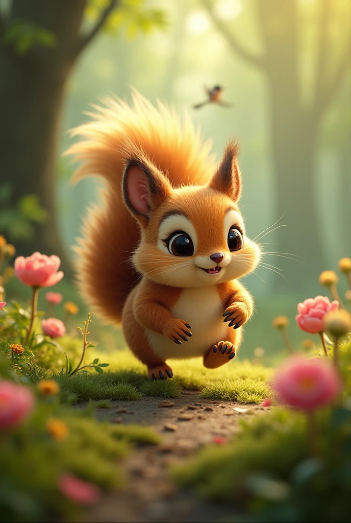 (ultra detailed), A fictional creature that combines a squirrel and a cookie