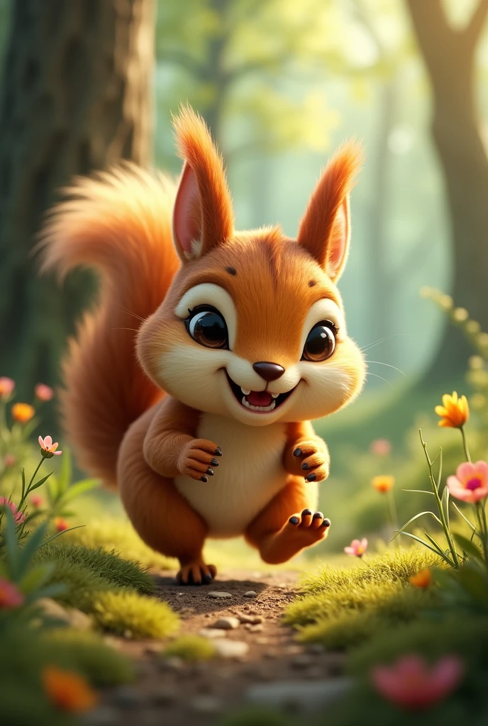 (ultra detailed), A fictional creature that combines a squirrel and a cookie