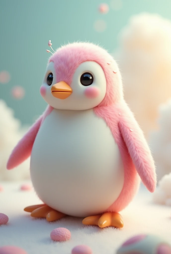 (ultra detailed), An imaginary creature that is a combination of a penguin and a macaron