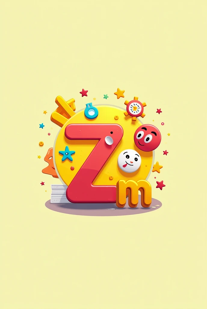 Create ZM logo business pfp attractive with designs n colors for kids activities book with funZMinds written because thats the business name

