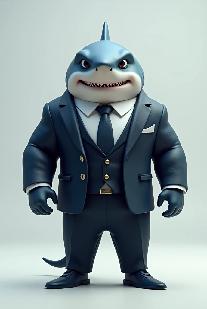 Buff  shark in a suit 