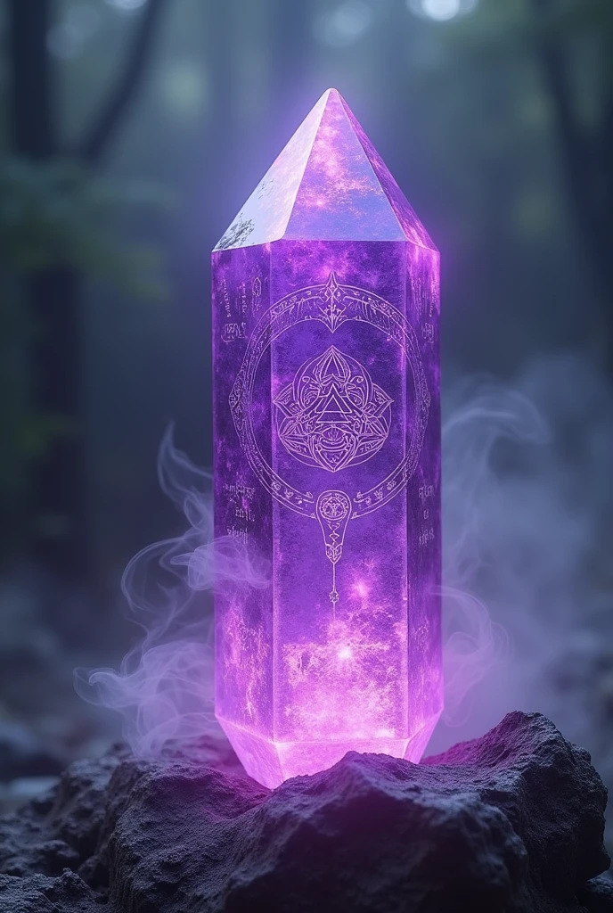 purple crystal with the thorne mark, elven, mystical sigil, shield, protection, safety, power, magical, element, heritage