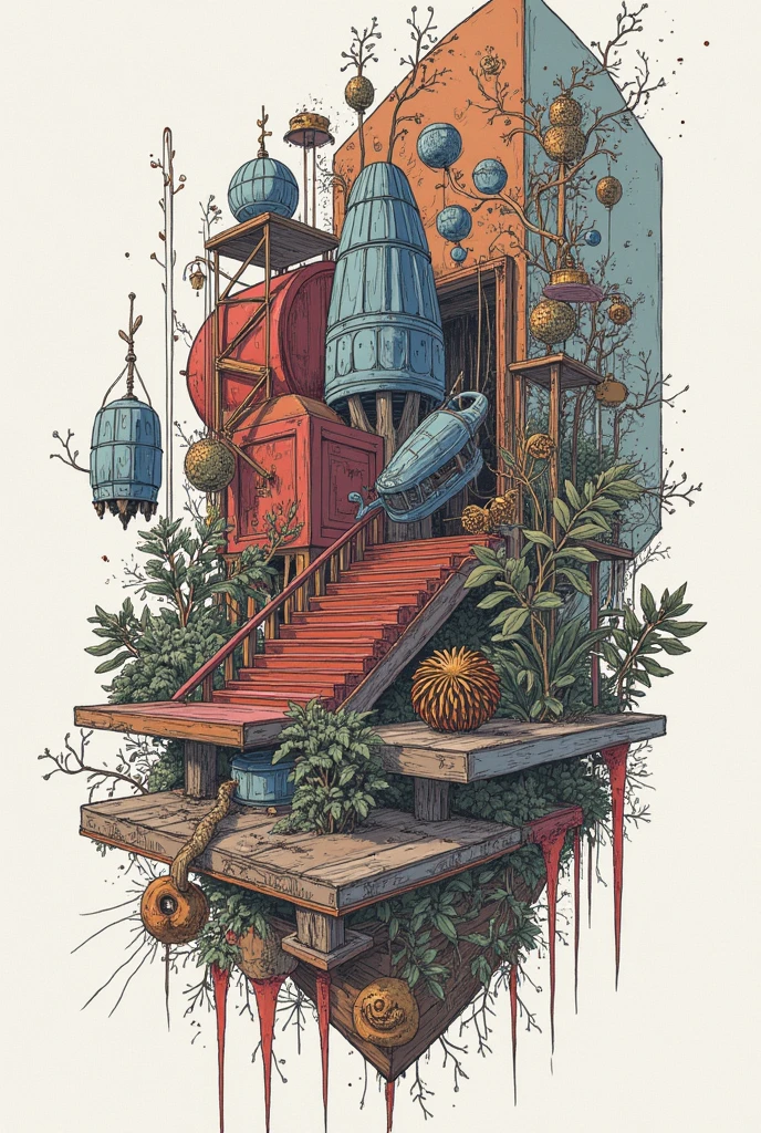 an drawing with 7 elements of arts