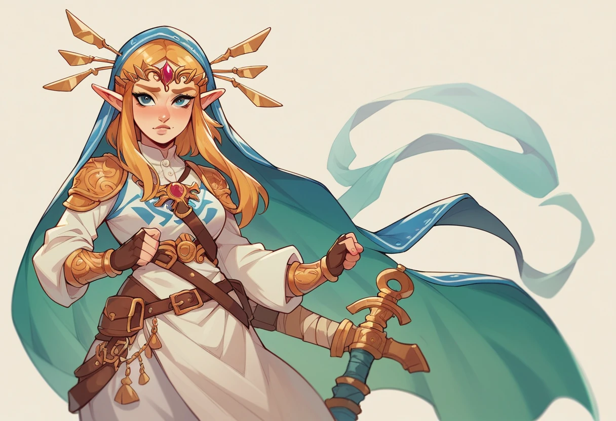 Create an image like Zelda's adventure。
A little dark in color