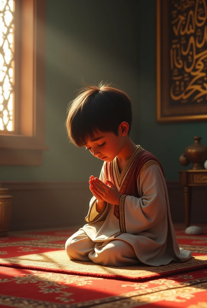 একটি ছোট ছেলে প্রতিদিন নামাজ পড়তে যেত