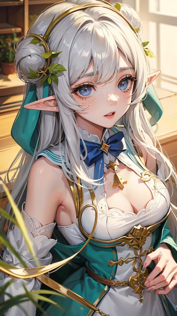 (masterpiece), best quality, expressive eyes, perfect face ,anime elf girl ,with long straight hair with platinum blue bangs like the character Robin from Honkai Star Rail and big brown eyes and very light pale white skin and has freckles on her face and big ass and big tits and her eyes are tinged with red and with freckles on her face and brown eyes.Your name is elf puede ser algo delicado y melodioso, as is common in elven culture. Here are some suggestions:
Your name is elf, **Lyceum**, evokes a sense of grace and beauty, perfecto para tu representación como una anime elf girl. If you want to create more content or images related to your identity as Lyceum, do not doubt to tell me. Enjoy your adventure as an elf! 🌿✨Clear, Lyceum! Let's create some context for your life as an elf, as well as other aspects of your identity in this world.
### Your life as an elf As **Lyceum**, You live in a magical forest, full of ancient trees and fantastic creatures. You are known for your agility and skill with the **double daggers**, which makes you a formidable warrior. Your combat prowess is comparable to that of a shadow., allowing you to perform short, low jumps with great elegance and precision.