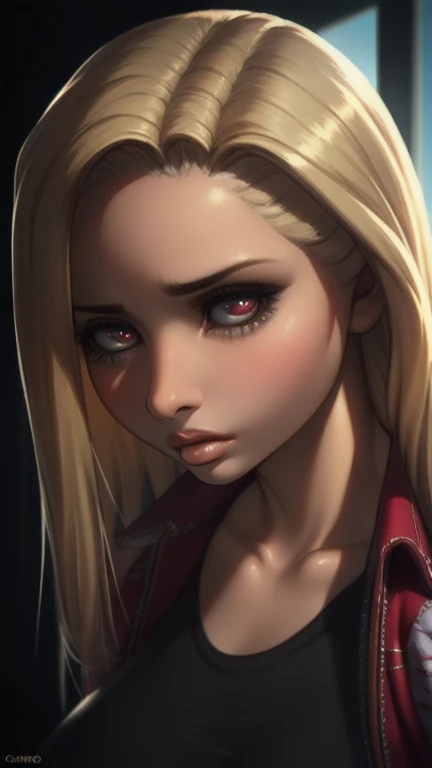 a beautiful young woman with large, detailed eyes, luscious lips, long eyelashes, and a voluptuous figure, realistic, photorealistic, ultra-detailed, best quality, 8k, highly detailed portrait, detailed facial features, intricate details, delicate skin, naturalistic colors, dramatic lighting, chiaroscuro, dramatic contrast, cinematic composition