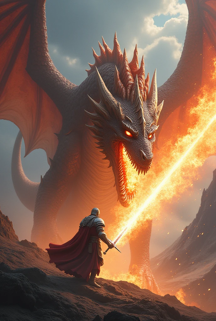 huge dragon that breathed fire! But Leo the knight man was not afraid. He used his magic sword, that shone like the stars, and managed to defeat the dragon.