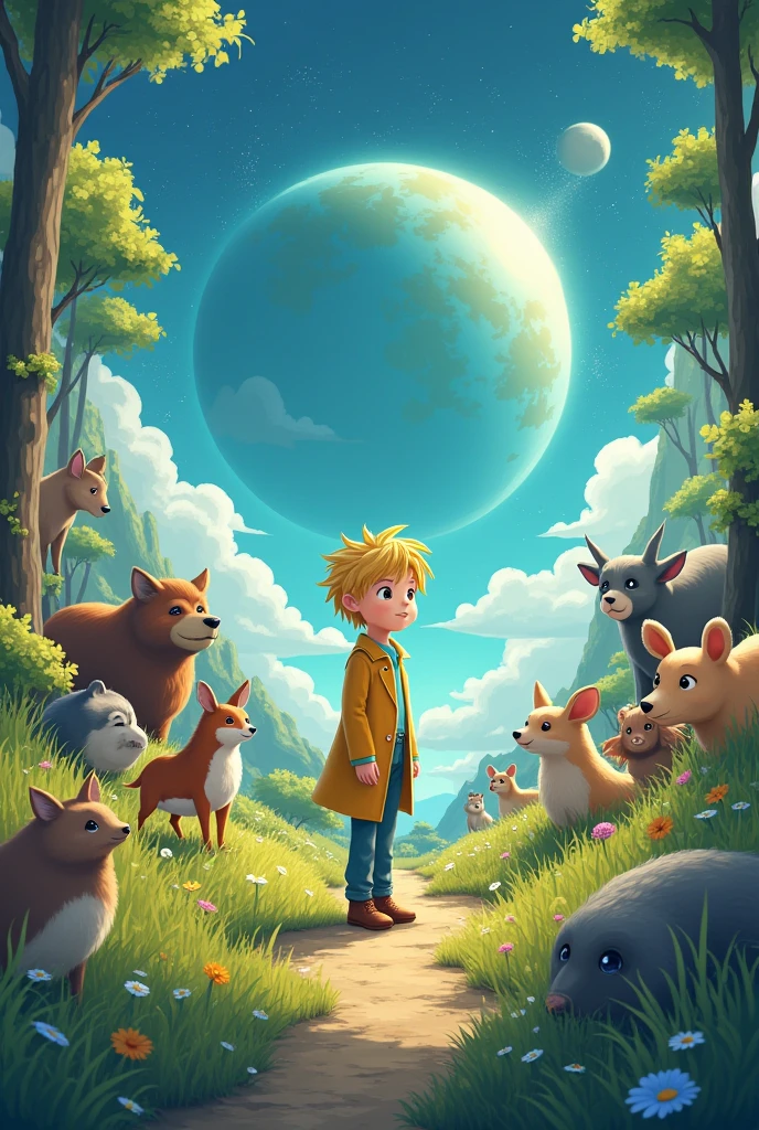 Anime 4K: The Little Prince Go To The Planet Animal Lover