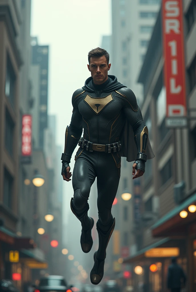 make a ordinary male superhero, with not so built body and make it unique not like superman