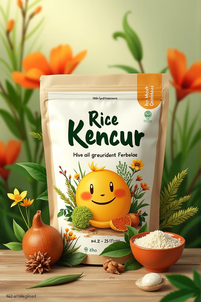 Herbal medicine product with the brand name of rice kencur "just add kencur"