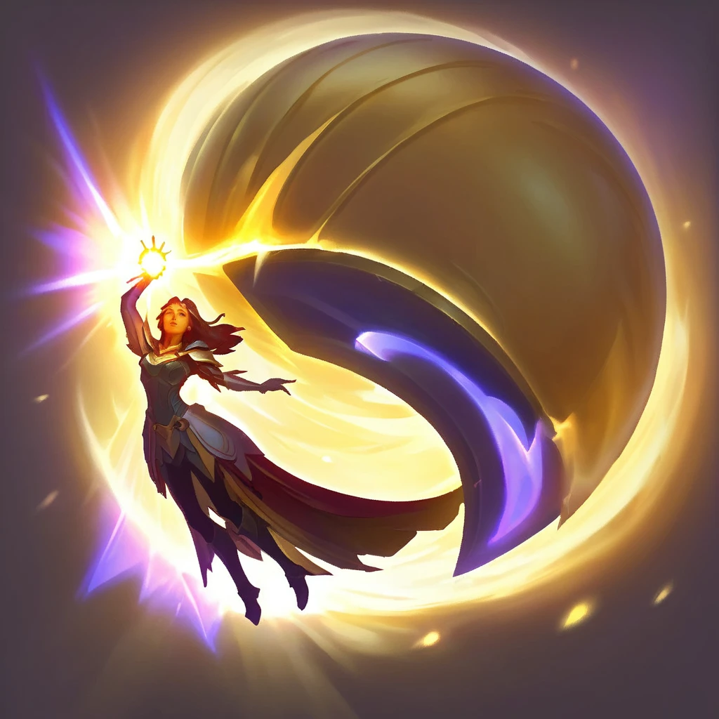 I want a character with a sphere of light around it, this light seems to protect her