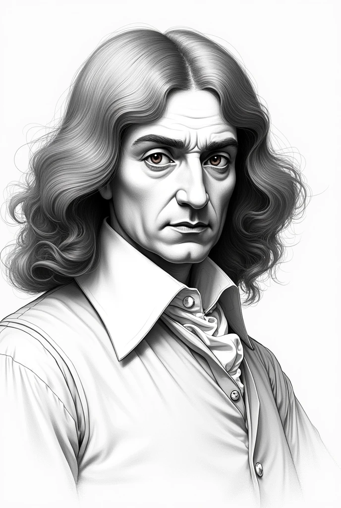 Or René Descartes in the fine line style