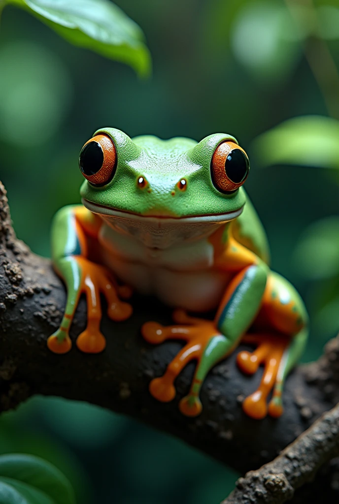 Tree frog，Ultra-realistic，high resolution，I work at a bakery
