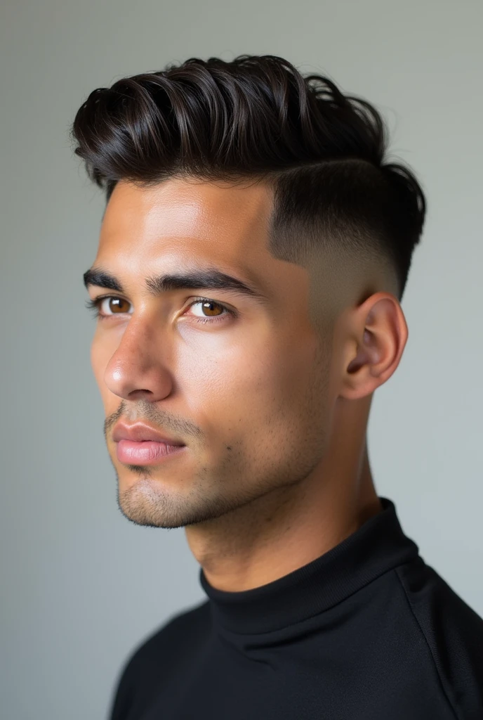 Corte de cabello mid fade americano