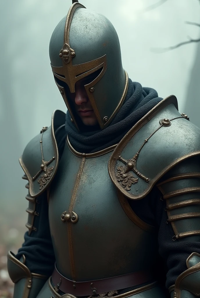 Very realistic Helmed sad kinght