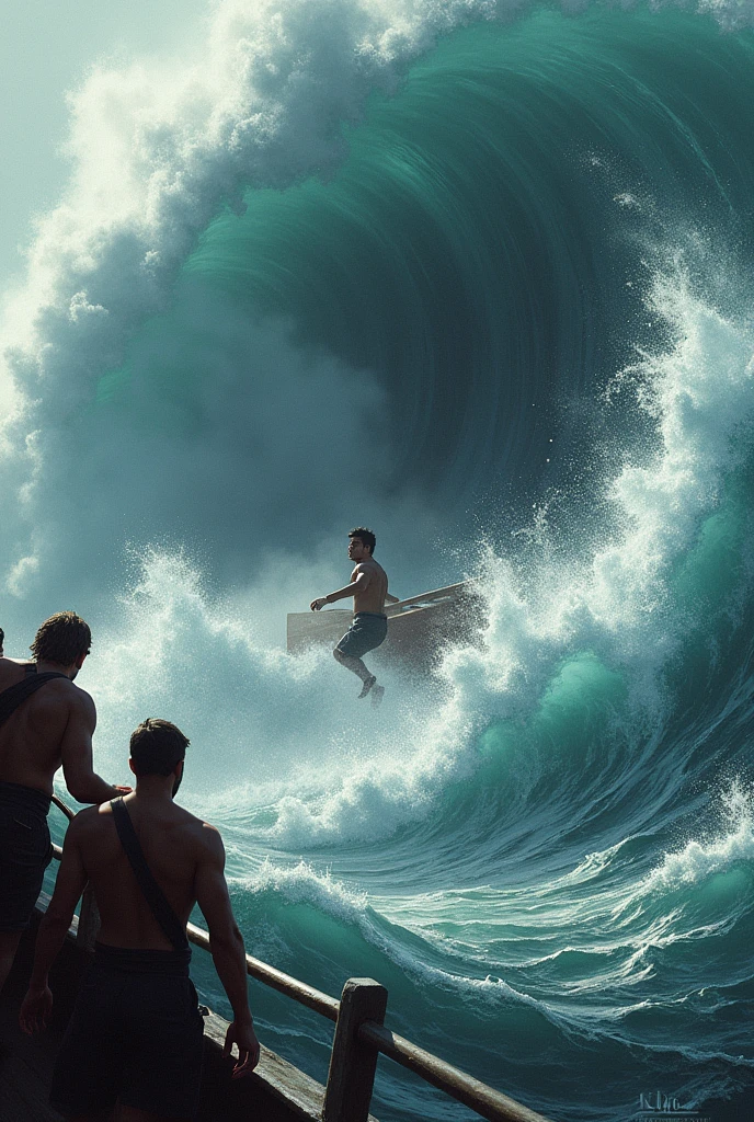 Suddenly, A large wave hit the boat, causing Robinson to be thrown off and fall into the sea., Everything happened so fast that the people who were with Robinson could not do anything to help him., The sea devoured Robinson and he was never heard from again..