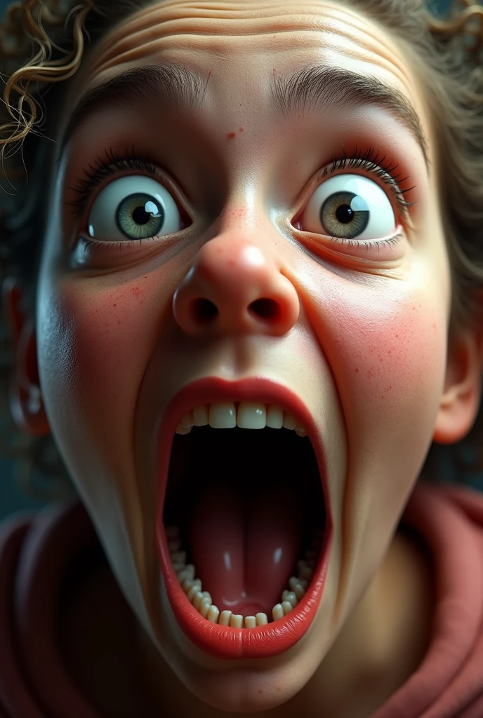 A very surprised face