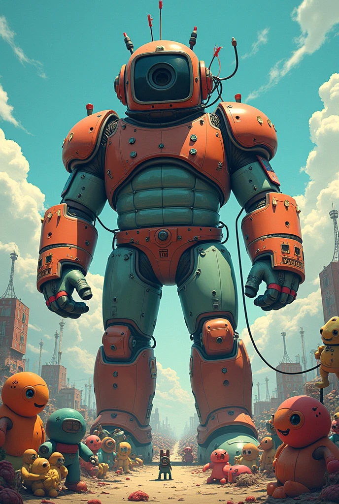 Generate the Titan Cameraman from the Skibidi Toilet Series