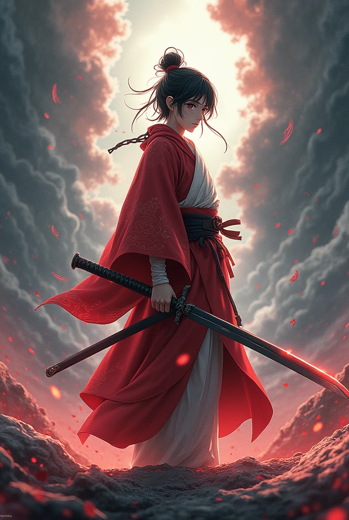 Simple Background, far and near method, abstract, High resolution, Demon slayer,Tanjiro