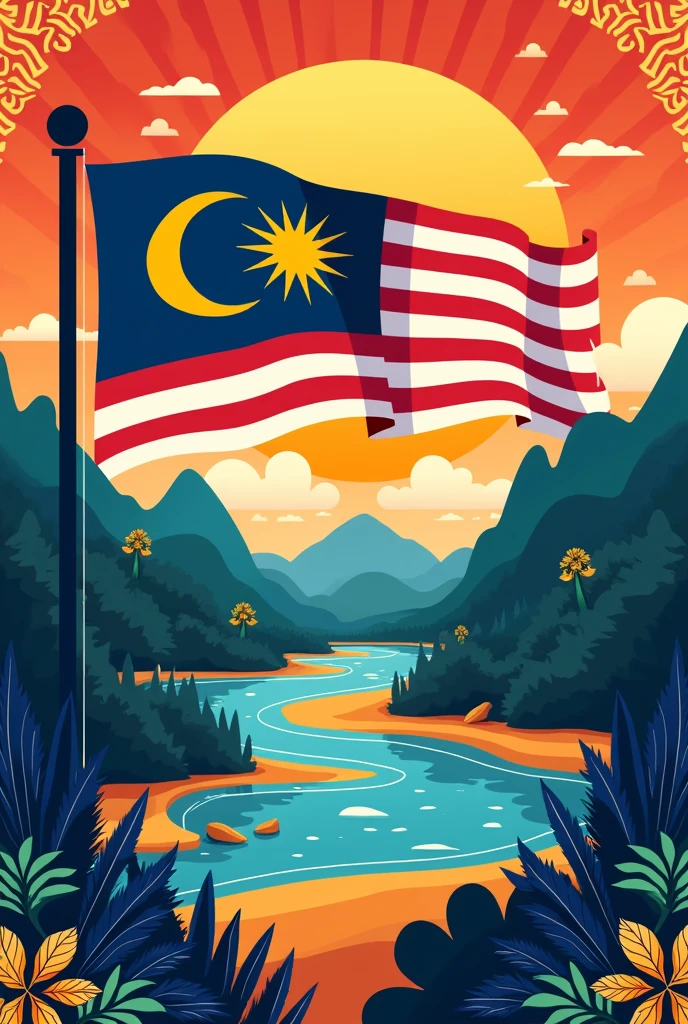poster about malaysia national day 2024