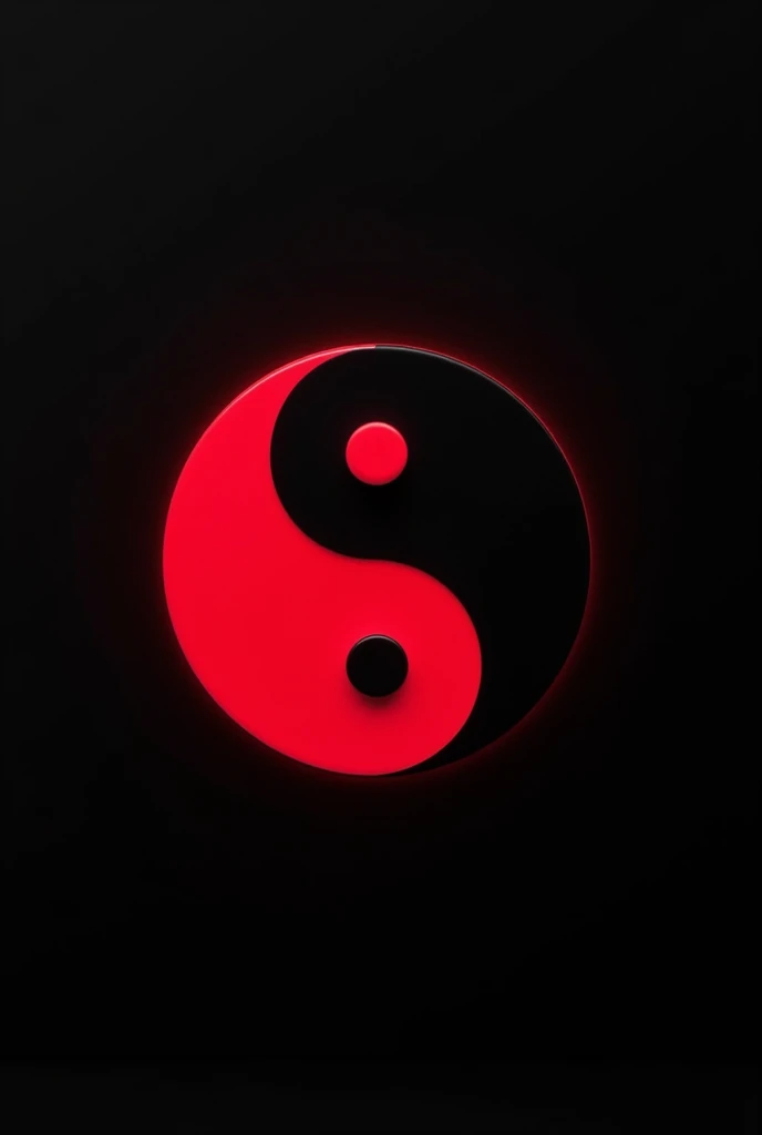 A wallpaper that has a black background and has a small yin and yang sign in the middle ,in the black and cherry red palette ,and also have 3 lipstick brands,she initially "M" in the lower right corner ,