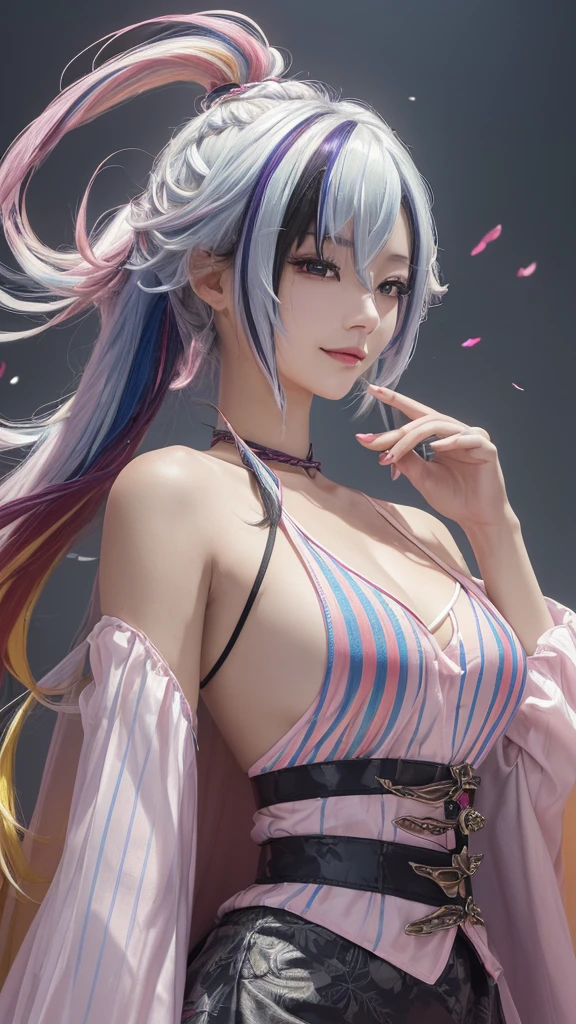 front light, volumetric lighting, best quality, masterpiece, intricate details, tonemapping, sharp focus, hyper detailed, trending on Artstation, anime art, 1girl, digital art, masterpiece, rendering, digital art, masterpiece, masterpiece, best quality, ultra-detailed, 4k, beautiful detail, high quality rendering, digital art, masterpiece, saturated, (((highly vivid))), (((colourful))), dakiv4, white hair, daki