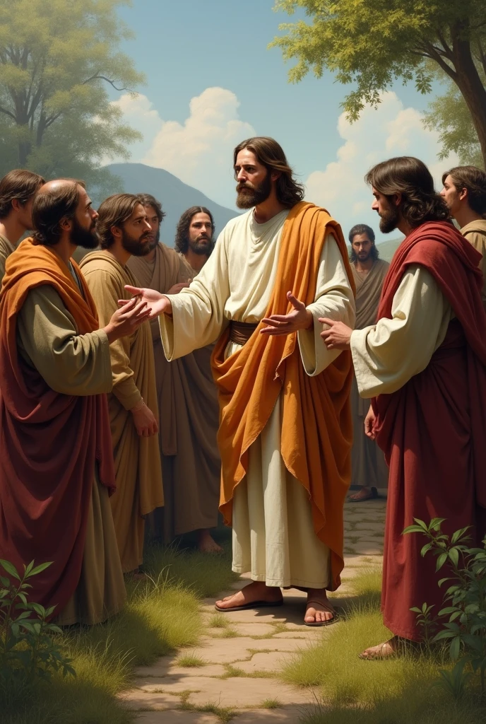 Jesus teaching by being an example to his disciples