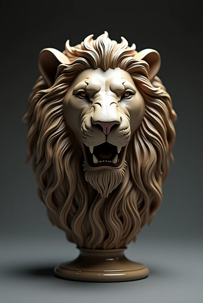 Simulated lion head cup